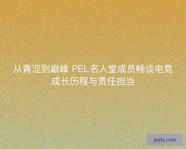 从青涩到巅峰 PEL名人堂成员畅谈电竞成长历程与责任担当 从青涩到巅峰 PEL名人堂成员畅谈电竞成长历程与责任担当
